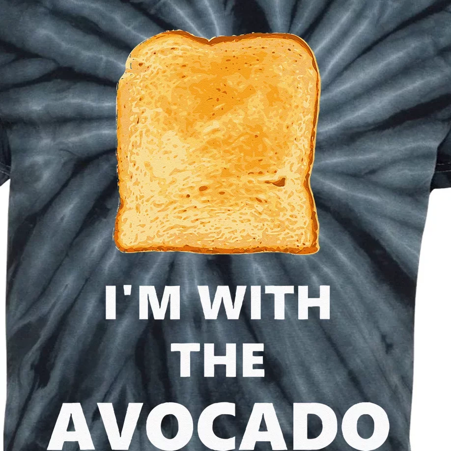 Fun Im With The Avocado Toast Halloween Costume Kids Tie-Dye T-Shirt