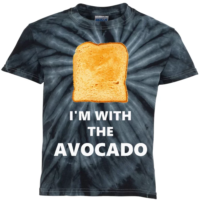 Fun Im With The Avocado Toast Halloween Costume Kids Tie-Dye T-Shirt