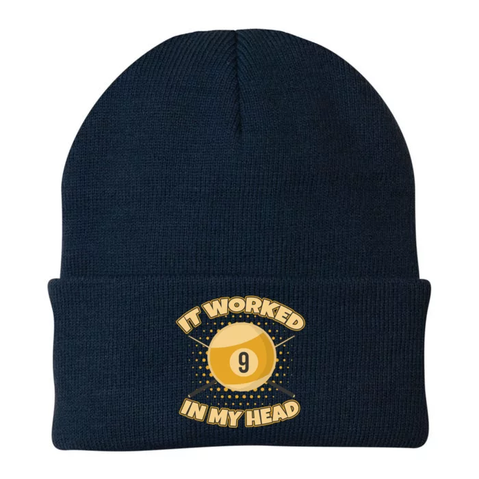 Funny It Worked At My Head Bad Shot 9 Ball Billiards Meaningful Gift Knit Cap Winter Beanie