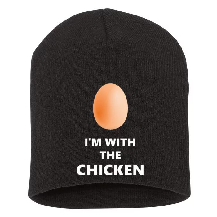 Fun IM With The Chicken Egg Halloween Costume Short Acrylic Beanie