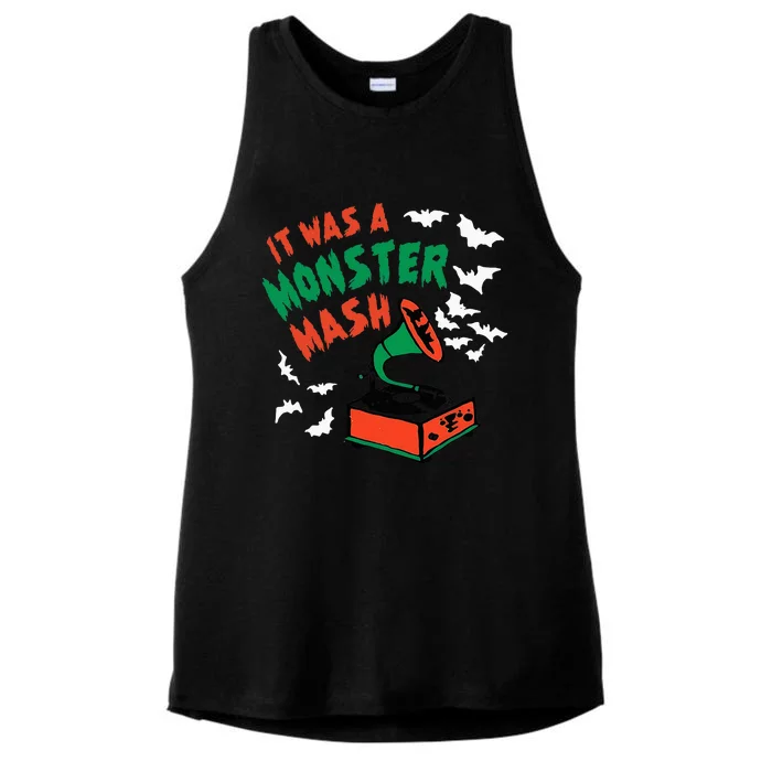 Funny It Was A Monste Dark Humor Halloween Ladies Tri-Blend Wicking Tank