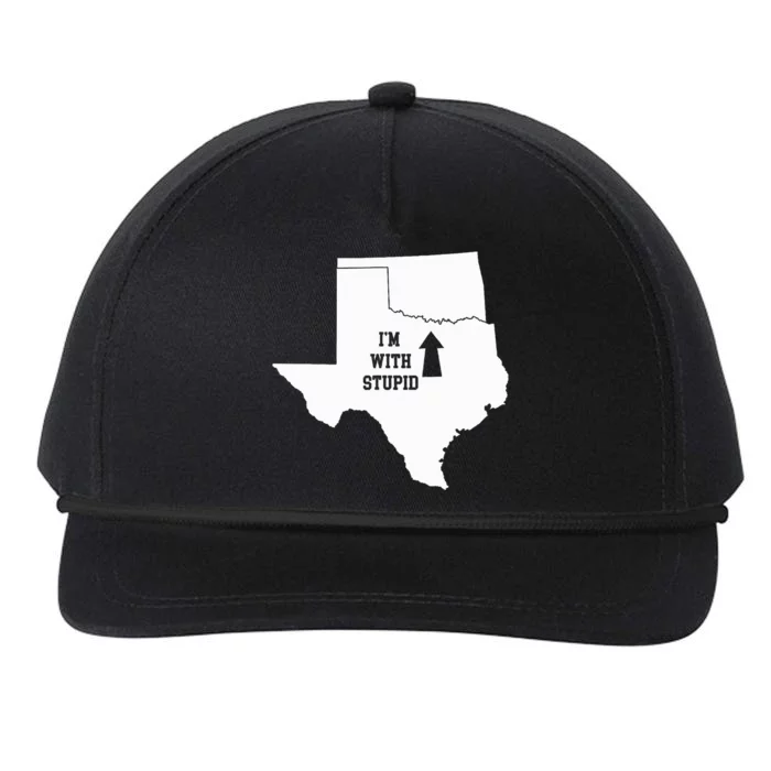 Funny IM With Stupid Oklahoma Arrow From Texas Snapback Five-Panel Rope Hat