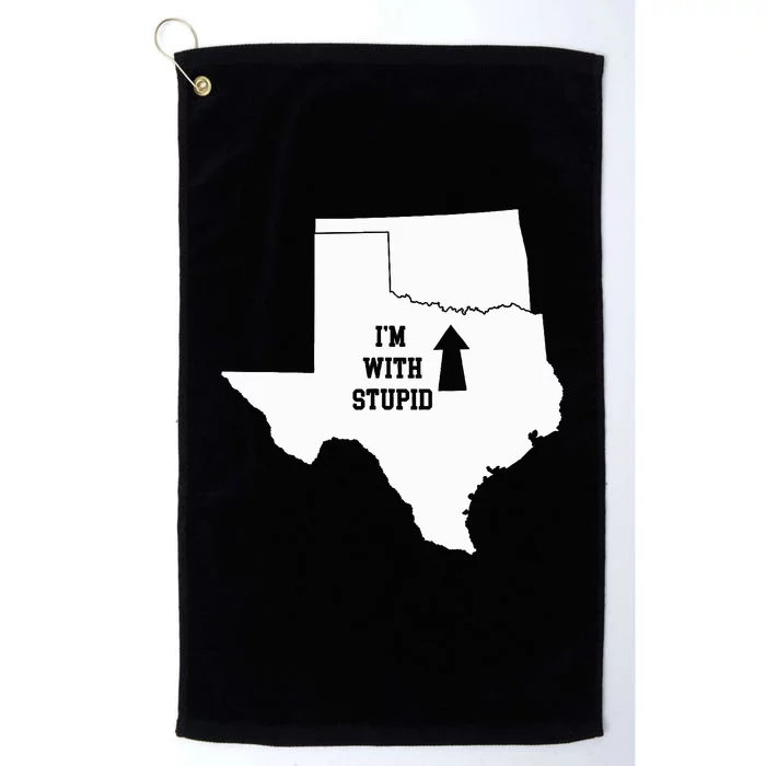 Funny IM With Stupid Oklahoma Arrow From Texas Platinum Collection Golf Towel