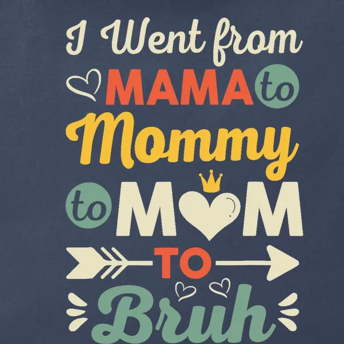 Funny I Went from Mama to Mommy to Mom to Bruh Zip Tote Bag