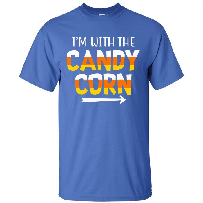 Funny Im With Candy Corn Halloween Matching Couples Tall T-Shirt