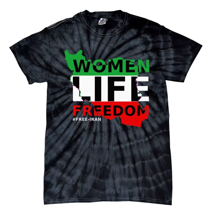 Free Iran Women Life Freedom Stand With Persian WomenIran Tie-Dye T-Shirt