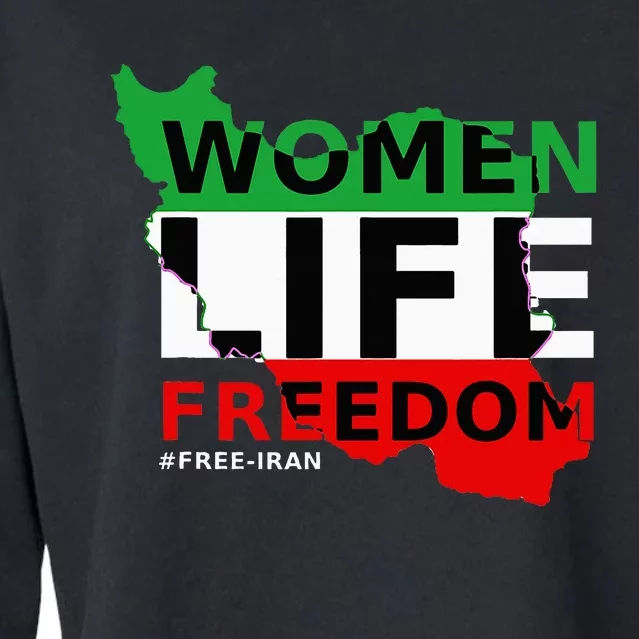 Free Iran Women Life Freedom Stand With Persian WomenIran Cropped Pullover Crew