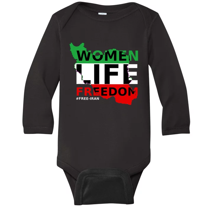 Free Iran Women Life Freedom Stand With Persian Women,Iran Baby Long Sleeve Bodysuit