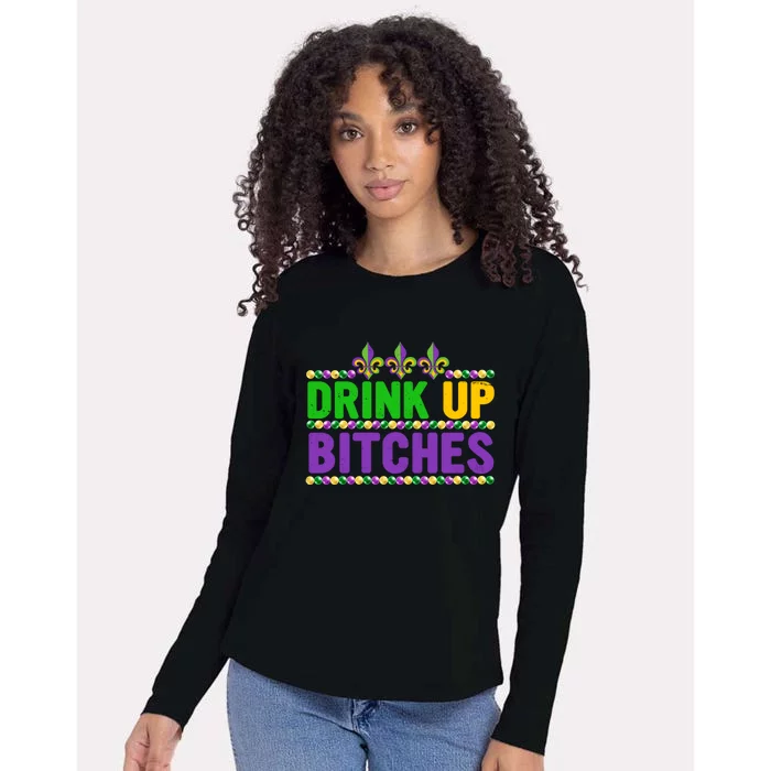 Funny Ing Wine Beer Lover Up It's Mardi Gras Gift Womens Cotton Relaxed Long Sleeve T-Shirt