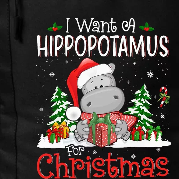 funny I Want A Hippopotamus For Christmas Xmas Daily Commute Backpack