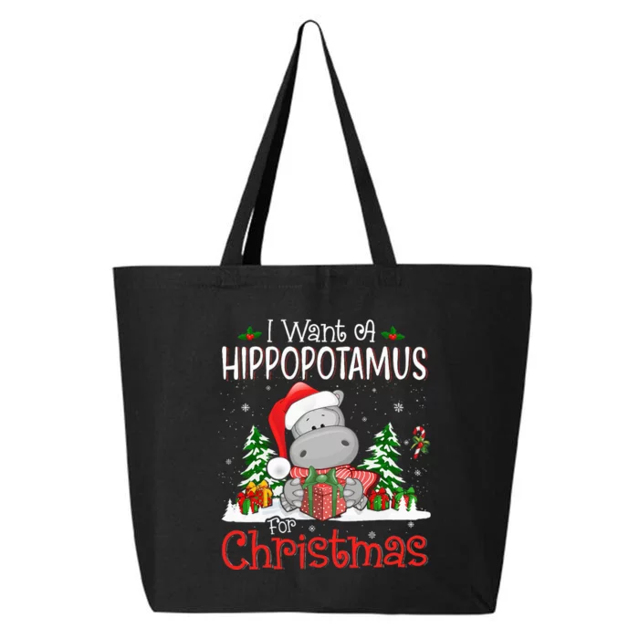 funny I Want A Hippopotamus For Christmas Xmas 25L Jumbo Tote