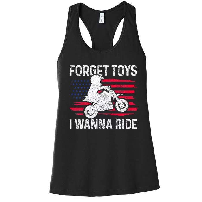 Forget I Wanna Ride Motocross Dirt Bike Mx Racing Women's Racerback Tank