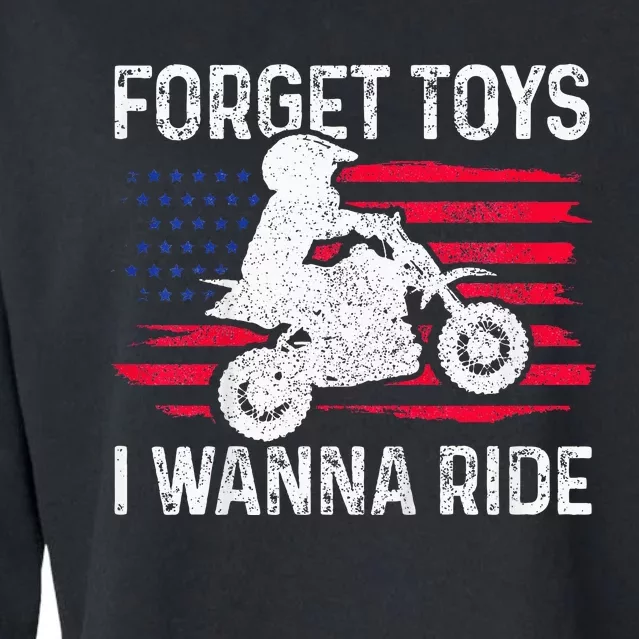 Forget I Wanna Ride Motocross Dirt Bike Mx Racing Cropped Pullover Crew