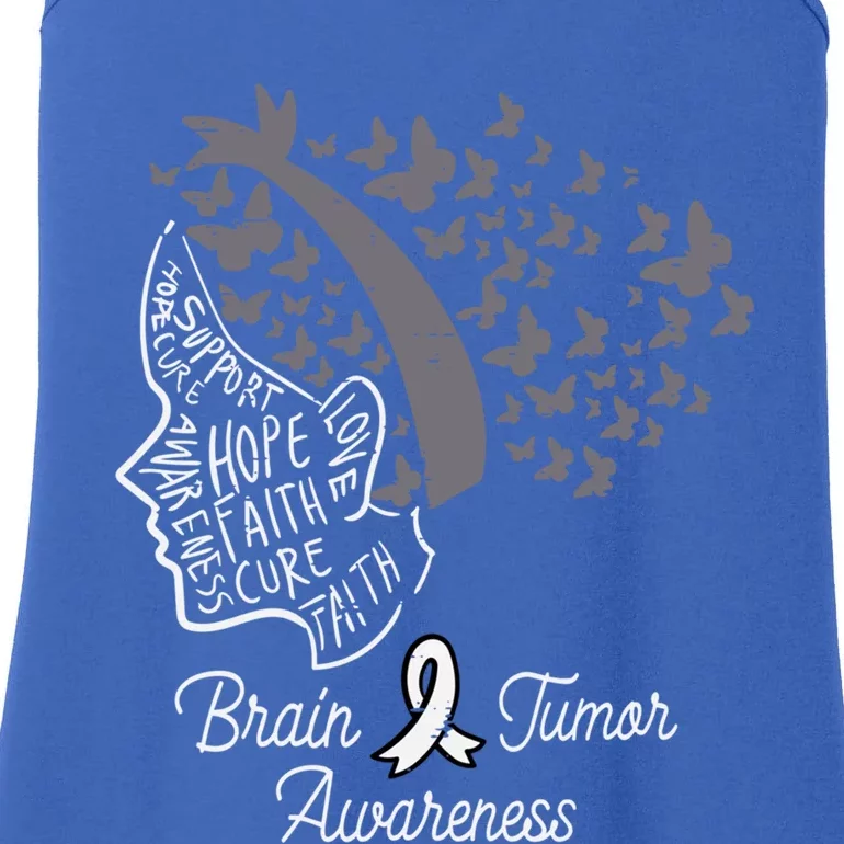 Flowers I Wear Black For Brain Tumor Awareness Month Gift Ladies Essential Tank