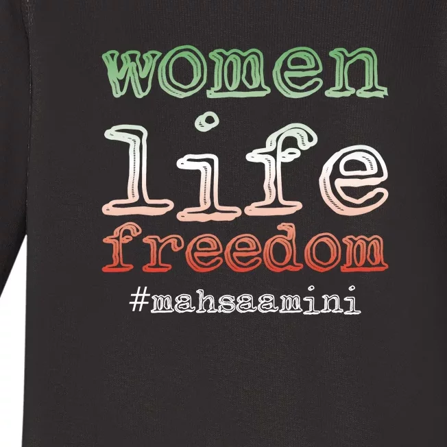 Free Iran | Women Life Freedom | Rise With The Women Of Iran Baby Long Sleeve Bodysuit