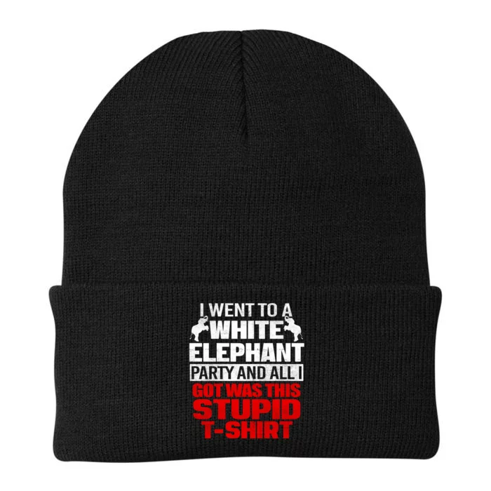 Funny I Went To A White Elephant Christmas Xmas Knit Cap Winter Beanie