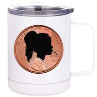 Funny In We Trust Spit On That Thang 2024 Penny 12 oz Stainless Steel Tumbler Cup