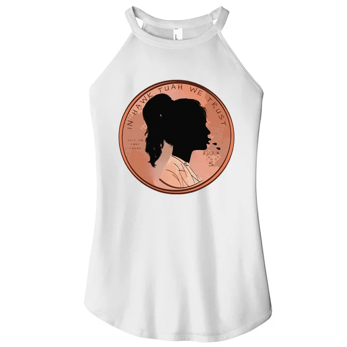 Funny In We Trust Spit On That Thang 2024 Penny Women’s Perfect Tri Rocker Tank