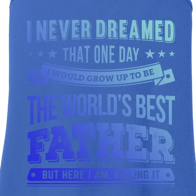 Father Idea Worlds Best Fathers Great Gift Ladies Essential Tank