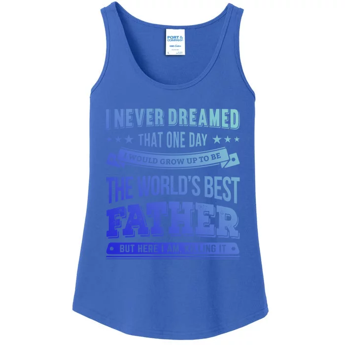 Father Idea Worlds Best Fathers Great Gift Ladies Essential Tank