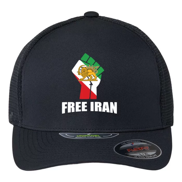 Free Iran Women Life Freedom Mahsa Amini Protest Flexfit Unipanel Trucker Cap