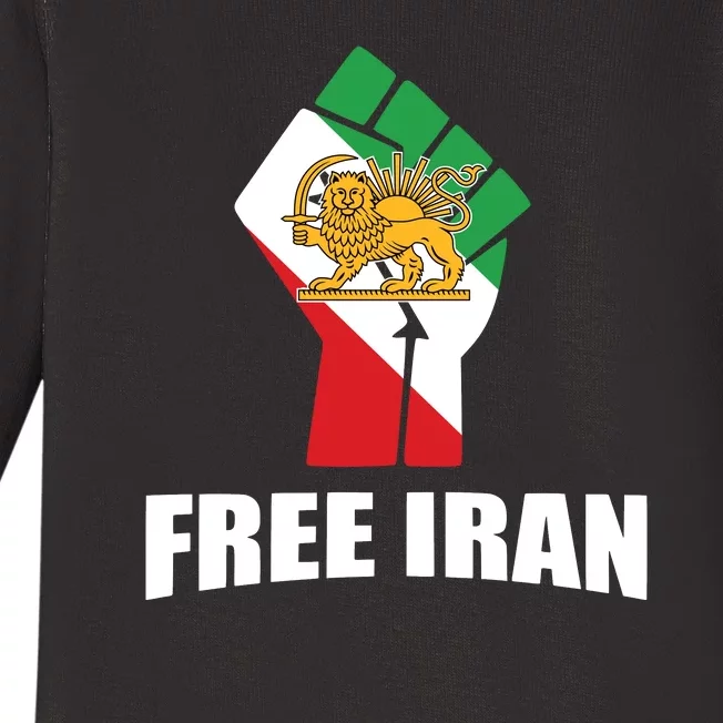 Free Iran Women Life Freedom Mahsa Amini Protest Baby Long Sleeve Bodysuit