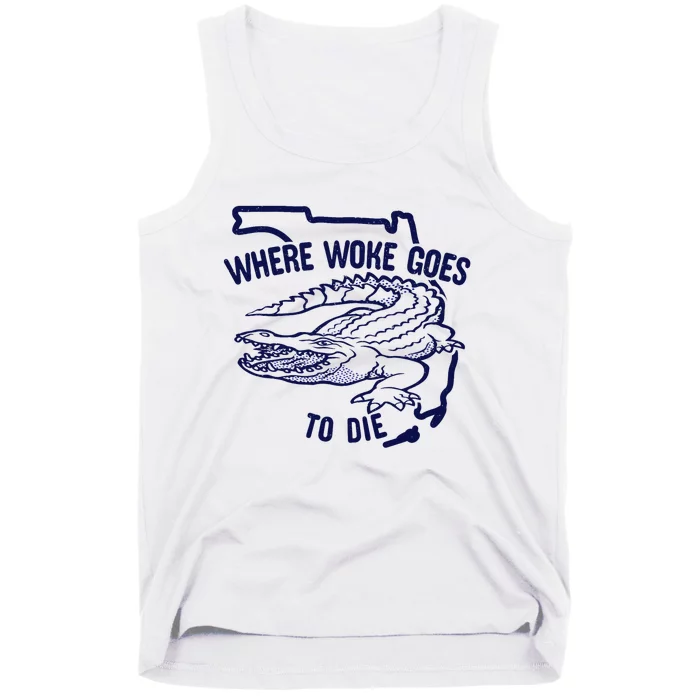 Florida Is Where Woke Goes To Die DeSantis Florida Funny Tank Top