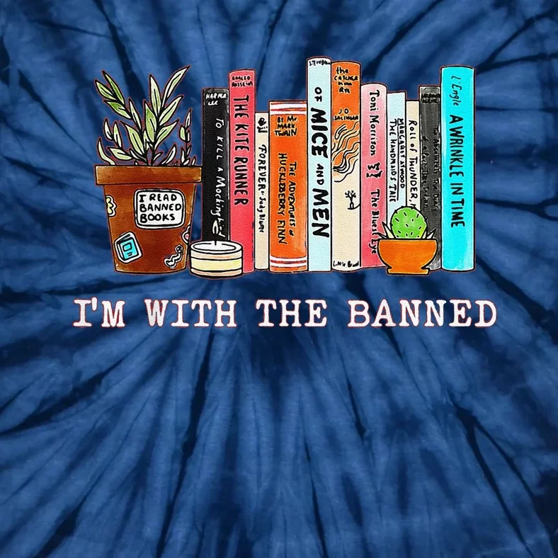 Funny IM With The Banned Banned Books Reading Books Tie-Dye T-Shirt