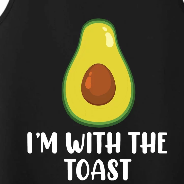 Funny Im With The Toast Avocado Halloween Couples Costumes Performance Tank