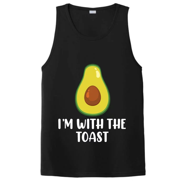 Funny Im With The Toast Avocado Halloween Couples Costumes Performance Tank