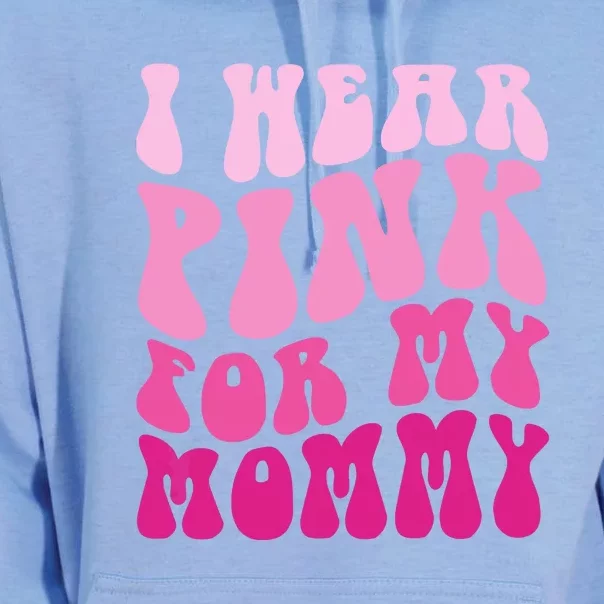 Family I Wear Pink For My Mommy Breast Cancer Awareness Unisex Surf Hoodie