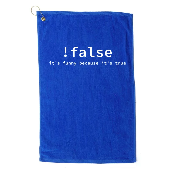 Funny It Works On My Machine Programmer Platinum Collection Golf Towel