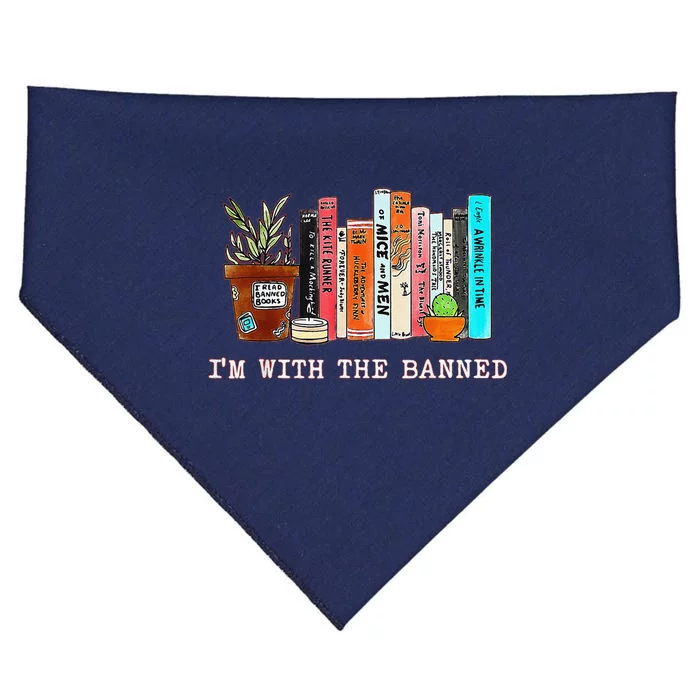 Funny IM With The Banned Banned Books Reading Books USA-Made Doggie Bandana