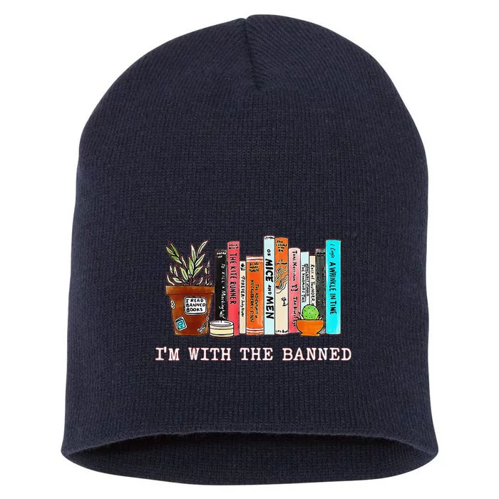 Funny IM With The Banned Banned Books Reading Books Short Acrylic Beanie