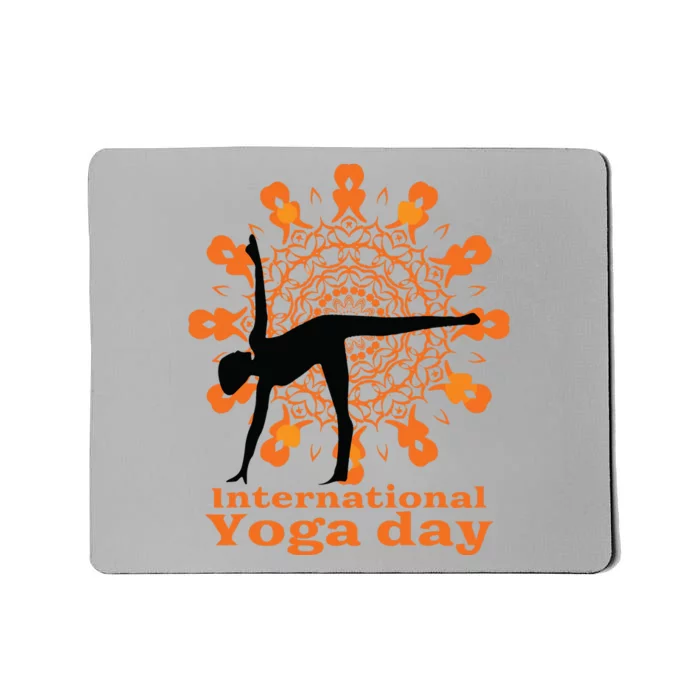 Funny International Yoga Day Design For Women Men Mousepad