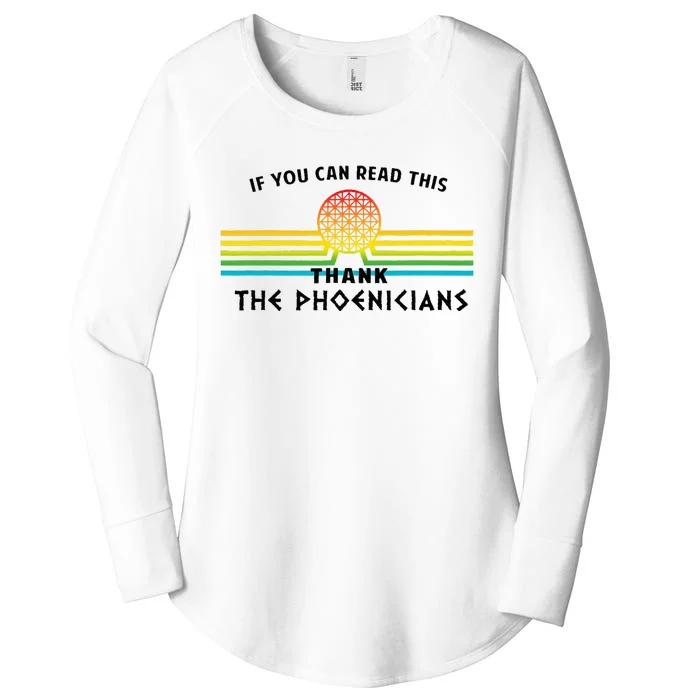 Funny If You Can Read This Thank Phoenicians Reading Women's Perfect Tri Tunic Long Sleeve Shirt