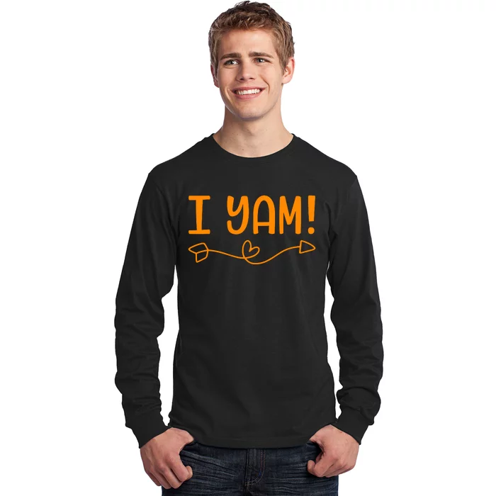 Funny I Yam Sweet Potato For Matching Thanksgiving Costume Long Sleeve Shirt