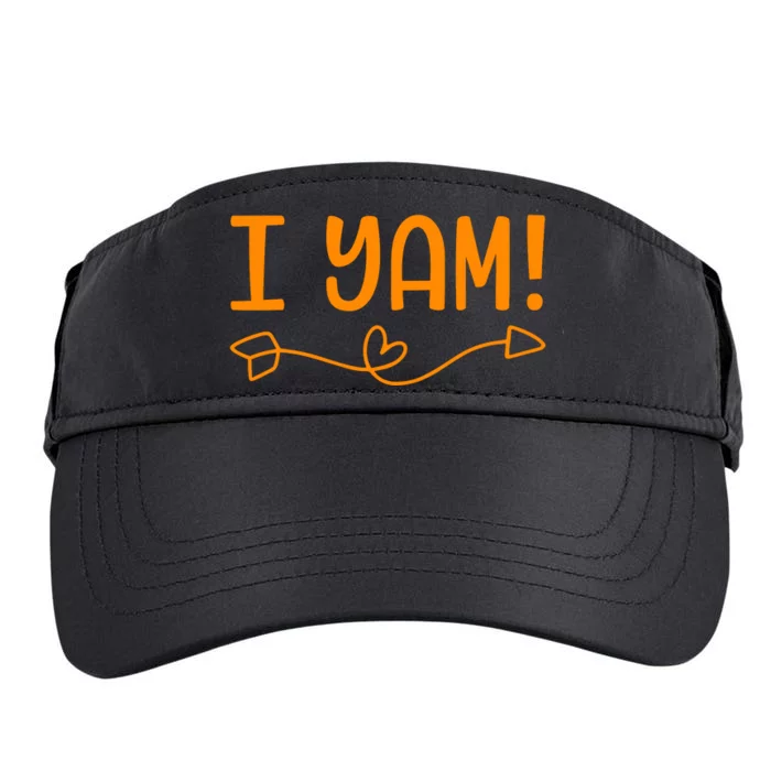 Funny I Yam Sweet Potato For Matching Thanksgiving Costume Adult Drive Performance Visor