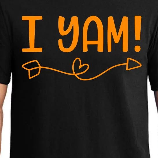 Funny I Yam Sweet Potato For Matching Thanksgiving Costume Pajama Set