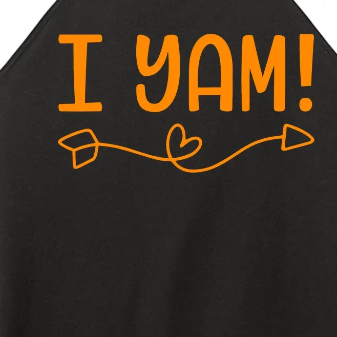 Funny I Yam Sweet Potato For Matching Thanksgiving Costume Women’s Perfect Tri Rocker Tank