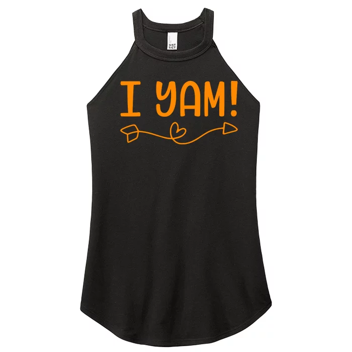 Funny I Yam Sweet Potato For Matching Thanksgiving Costume Women’s Perfect Tri Rocker Tank