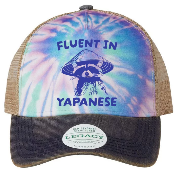 Fluent In Yapanese Raccoon Legacy Tie Dye Trucker Hat