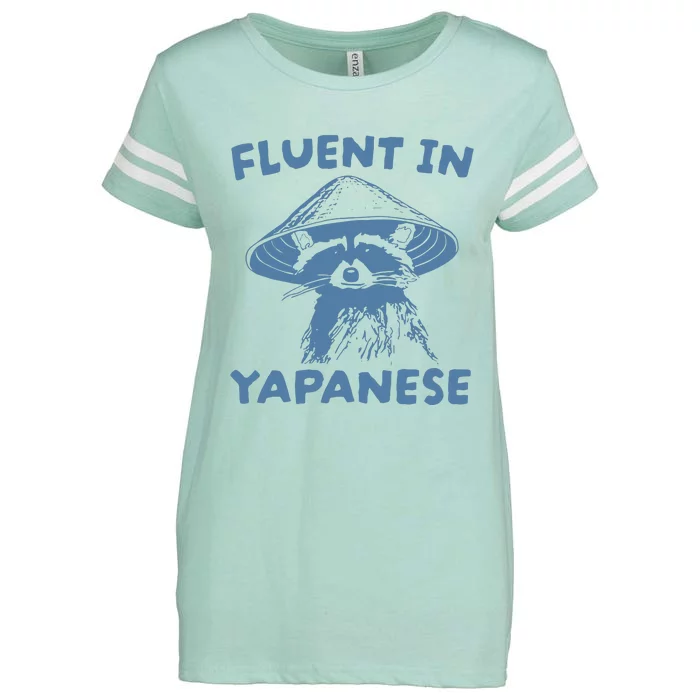 Fluent In Yapanese Raccoon Enza Ladies Jersey Football T-Shirt