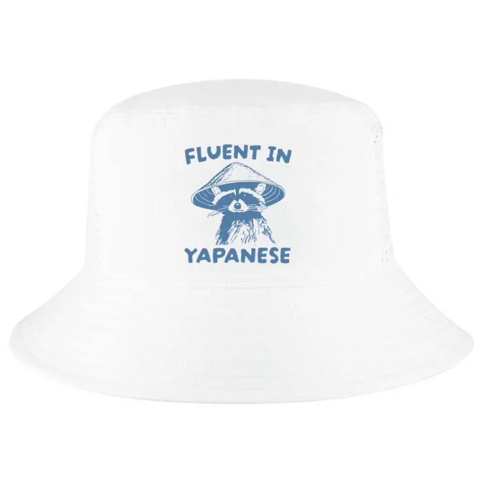 Fluent In Yapanese Raccoon Cool Comfort Performance Bucket Hat