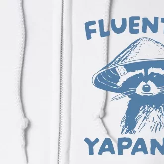 Fluent In Yapanese Raccoon Full Zip Hoodie