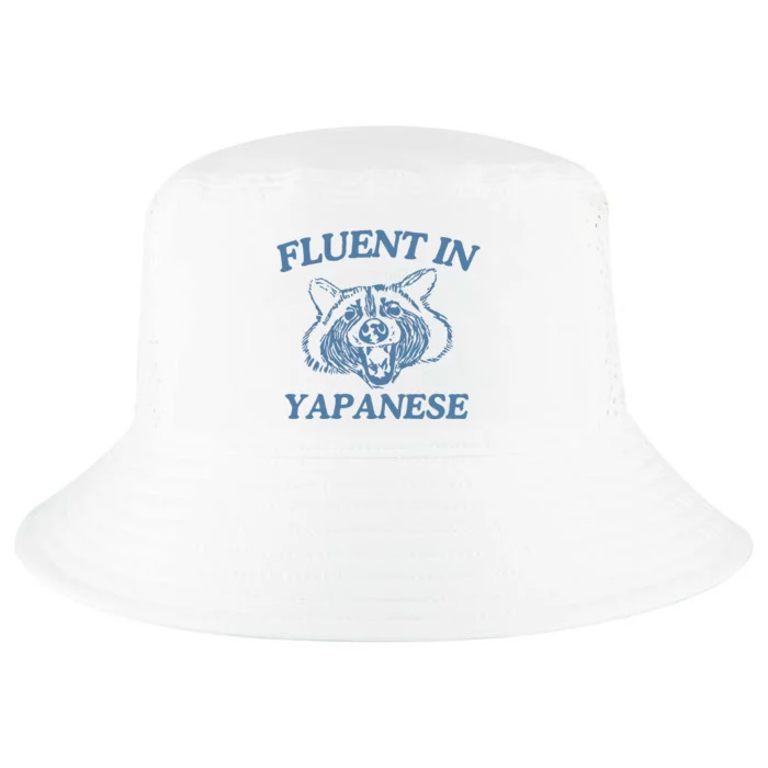 Fluent In Yapanese Raccoon Cool Comfort Performance Bucket Hat