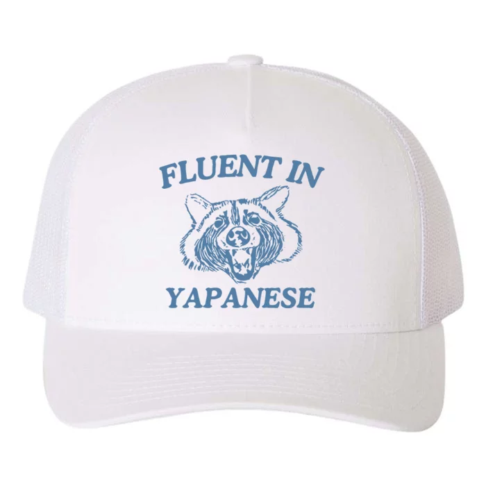 Fluent In Yapanese Raccoon Yupoong Adult 5-Panel Trucker Hat