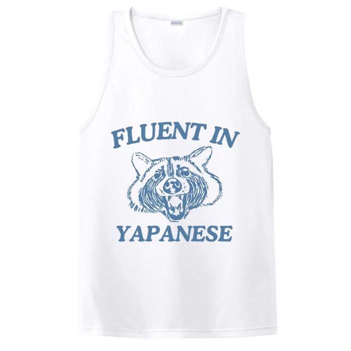 Fluent In Yapanese Raccoon Performance Tank