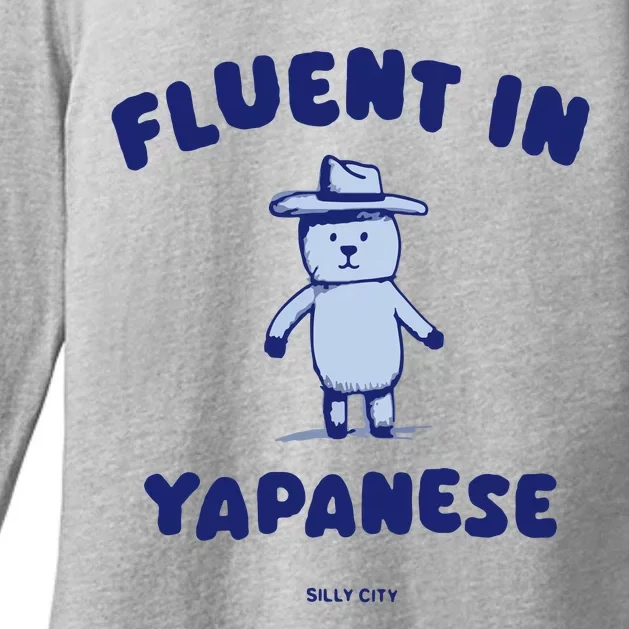 Fluent In Yapanese Womens CVC Long Sleeve Shirt