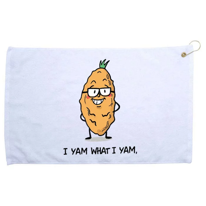 Funny I Yam What I Yam Funny Say's Who i What I yam yes I Grommeted Golf Towel